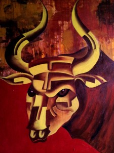 Zodiac TAURUS 30x40 Acrylic on canvas 35,000 INR