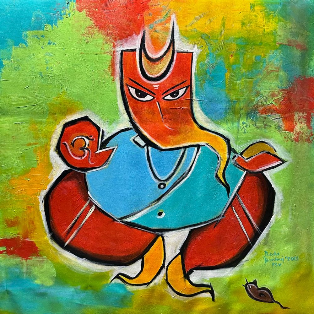 Ganesha | 36” x 36” | Acrylic On Canvas