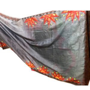 Hand Painting On Pure Silk Saree