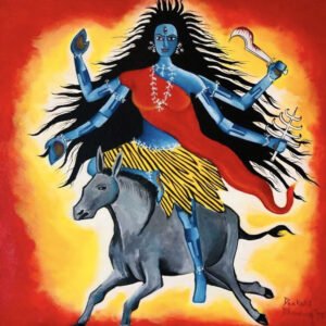 Maa Kaalraatri | 60″ x 48” | Acrylic On Canvas