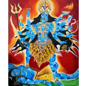 Maa Kaalraatri Painting | 18″ x 18” | Acrylic On Canvas