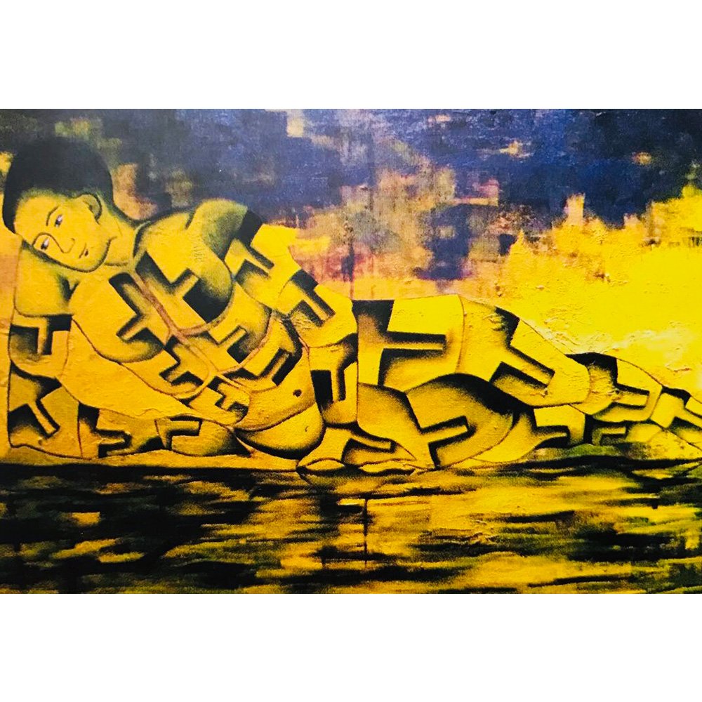 Me with ‘Me’  36" x 48" | Acrylic On Canvas