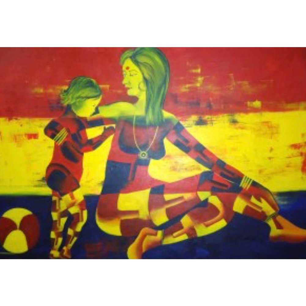 Mother and child |  36" x 48" | Acrylic On Canvas
