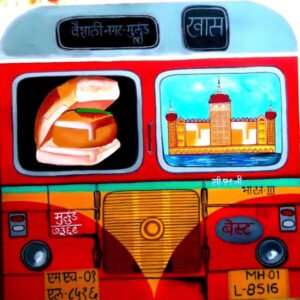 Mumbai Meals From 10 Veer-Courage-Navras 9 |  36 x 36" | Acrylic On Canvas