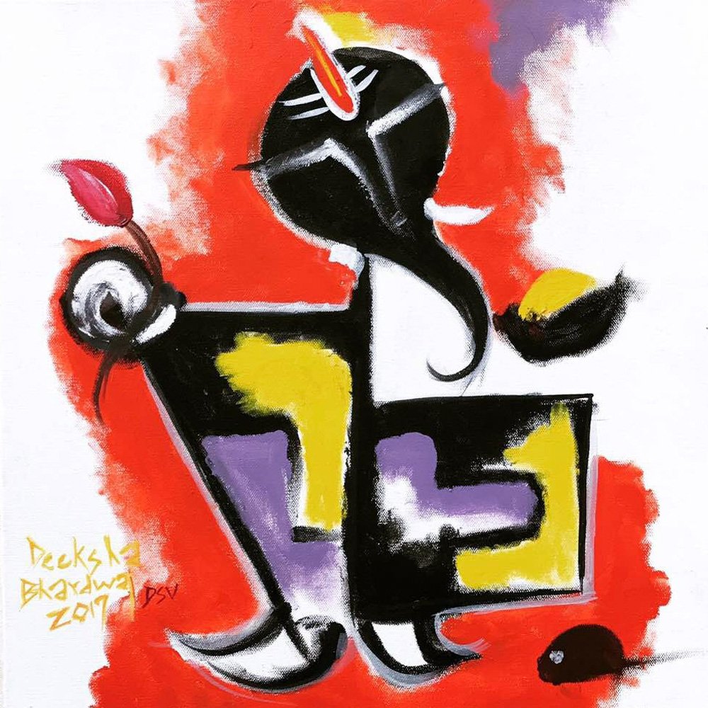 My Ganpati | 18" x 18" | Acrylic On Canvas