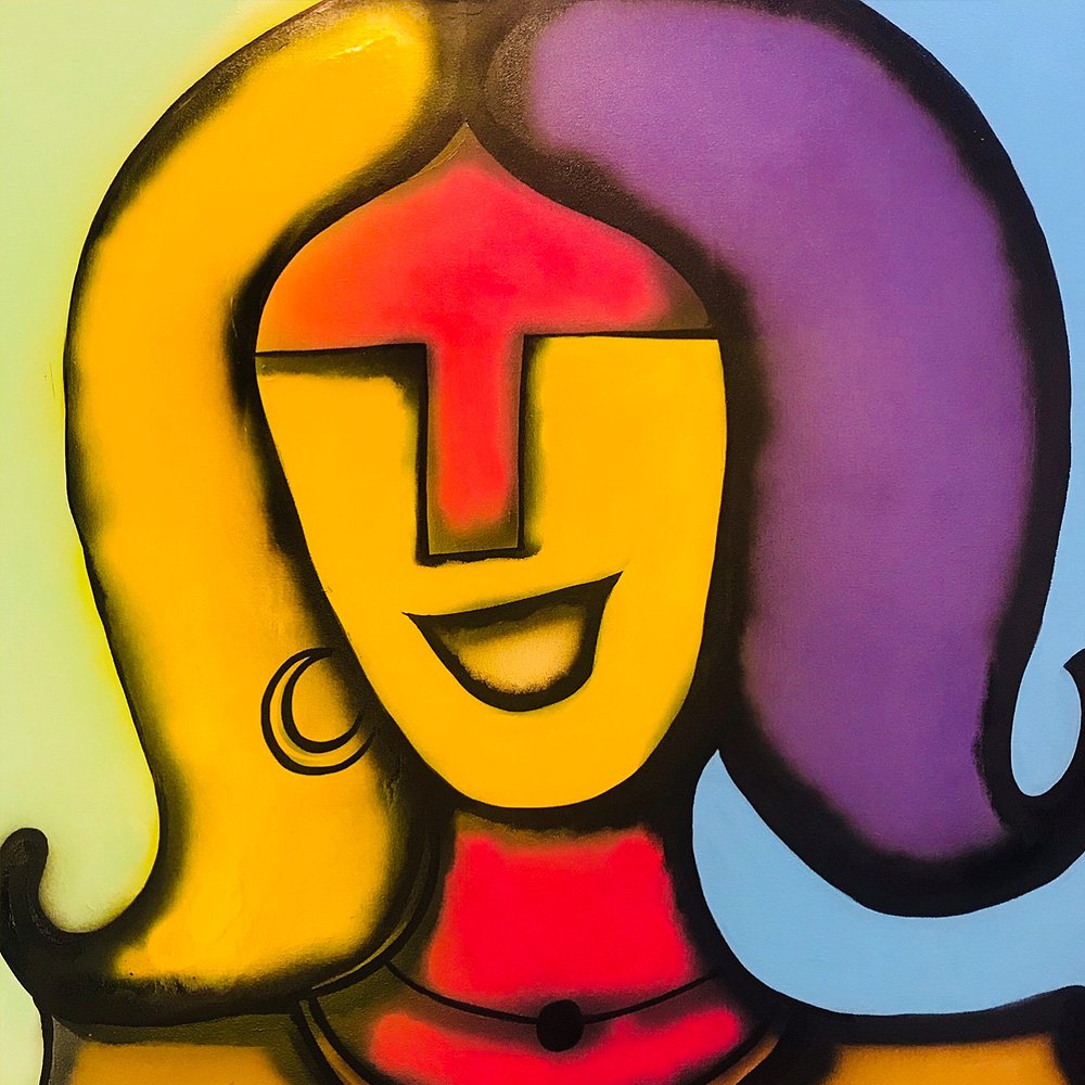 Haasya-Laughter-Navras 2 Veer-Courage-Navras 9 |  36" x 36" | Acrylic On Canvas