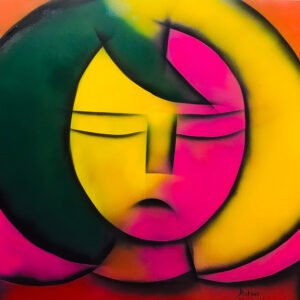 Karuna-Sorrow-Navras 5 Veer-Courage-Navras 9 |  36" x 36" | Acrylic On Canvas