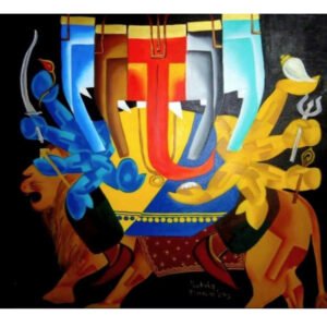 Vakradhundhar Ganpati | 36″ x 36” | Acrylic On Canvas