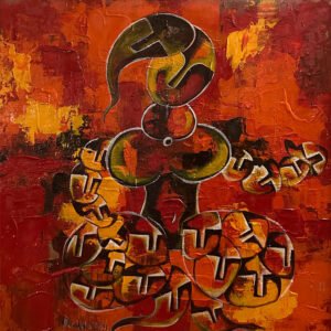 Baithak 2 | Acrylic on Canvas | 36"x36"