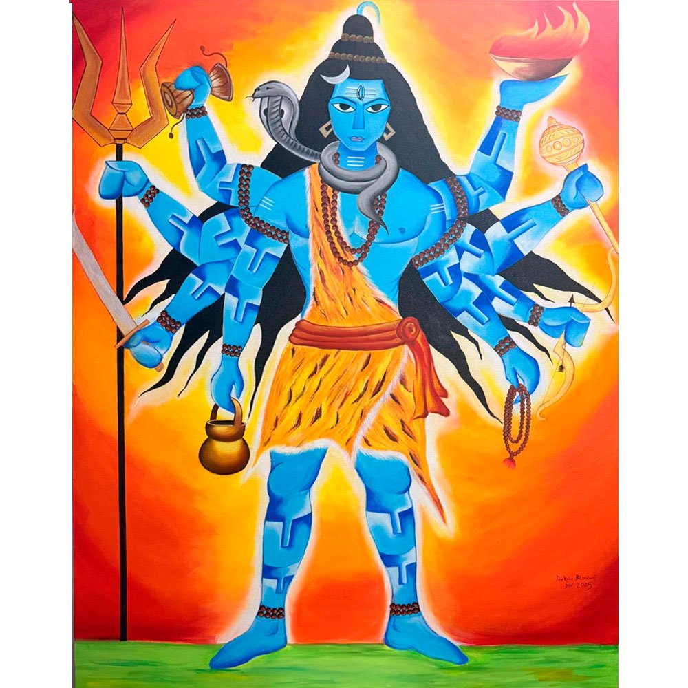 Lord Shiva  | 48″x 60” | Acrylic On Canvas | Price: Eleven Lakh